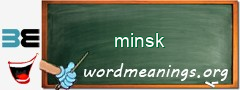 WordMeaning blackboard for minsk